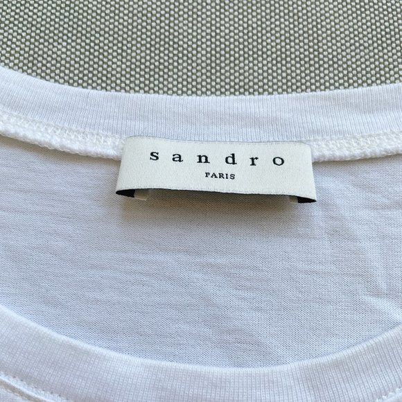 90% NEW SANDRO CUBA TEE WITH JEWELS - Picture 5 of 9
